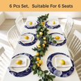 thumbnail image 5 of Navy Blue Coastal Round 13 Inch Placemats Set of 8, Summer Beach Ocean Coral Shell Starfish HeatResistant Non Slip Place Mats for Dining Table, Wipeable Braided Kitchen Table Mats for Housewarming, 5 of 9