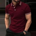 thumbnail image 2 of Men's Polo Shirts Short Sleeve Casual Solid Colors Summer Golf Tops 3 Buttons, XL, 2 of 4