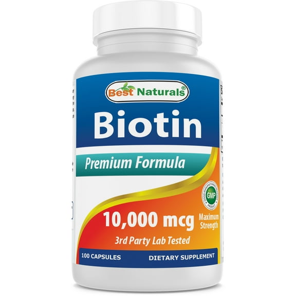Best Naturals Biotin 10,000 mcg 100 Capsules