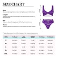 thumbnail image 4 of Kdxio Purple Glitter Print Women's 2 Piece High Waisted Wrap Spaghetti Strap Summer Swimsuit Bikini Set-XX-Large, 4 of 7