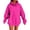 Hot Pink, variant on Ashirexll Womens Long Sleeve Tops, Womens Hoodies Pullover, Everyday Solid Long Sleeve Blouse Style Hooded Top