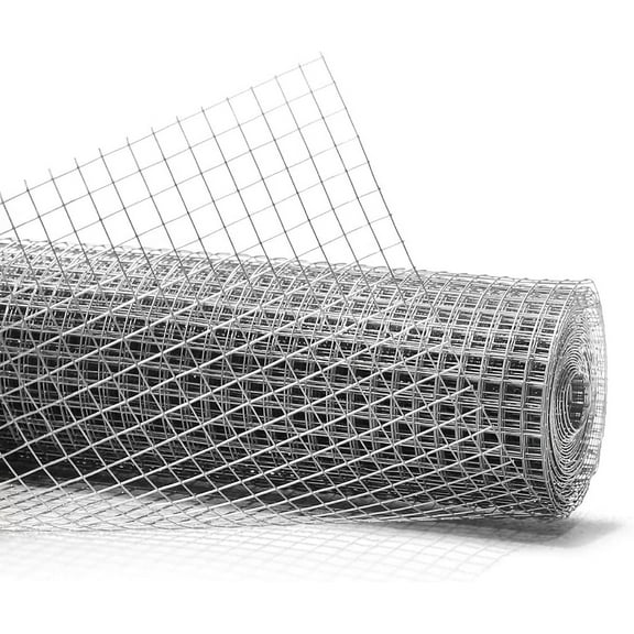 Fencer Wire Hardware Cloth, 19 Gauge with Mesh Size 1/2”, Hot-Dip Galvanized After Welding, Heavy Duty Welding Fencing for Cage Wire, Screen Doors, Tree Guards & Gutter Covers, Size Options Available