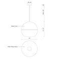 thumbnail image 2 of 494024-BK-Kuzco Lighting-Lucas - 1 Light Pendant-21.5 Inches Tall and 24 Inches Wide-Black Finish    -Traditional Installation, 2 of 2