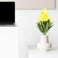 thumbnail image 3 of Blue Flowers Fake Tulips Artificial Flowers, 13 Inch Real Touch PU Flowers for Decoration, 10 Pcs Tulip Flowers Bouquet for Vase, Mother's Day Easter Valentines Gifts, 3 of 5