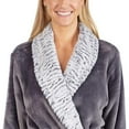 thumbnail image 4 of Carole Hochman Robe Portefeuille en Peluche pour Femmes, Gris Foncé, XX-Grand, 4 of 4