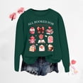 thumbnail image 2 of DGHM Womens Sweatshirt Loose Oversized In Crewneck Pullover Letter Print Casual Sweatshirts Green M, 2 of 3