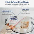 thumbnail image 3 of Clean People Hojas Suavizantes De Telas Totalmente Naturales – Hojas Para Secadora Ecológicas A Base De Plantas – Suaviza Y Elimina Naturalmente La Adherencia Estática – Suavizante De Ropa Vegano Con, 3 of 6
