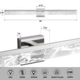 thumbnail image 2 of Brushed Nickel Bathroom Light Fixtures 39 inch Dimmable Metal Wall Sconce Fixtures Over Mirror LED Vanity Light Bar for Restroom Mirror 3000K Warm White Light, 2 of 9
