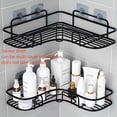 thumbnail image 4 of 1pc Bathroom Kitchen Punch Corner Frame, Shower Shelf, Wrought Iron Shampoo Storage Rack Holder With Suction Cup, Bathroom Accessories, 4 of 4