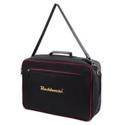 Rockhouse Effect Pedal Bag Guitar Pedal Board Carry Bag Oxford Cloth Portable Zipper Handbag Shoulder Bag with Detachable Strap (Black)