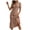 Khaki, variant on Women's Textured V-Neck Slit Dress Short Sleeve Button Dresses Ruffle Hem Hollow Eyelet Summer Midi Sundress (Light Green, L)