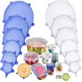 thumbnail image 1 of 6 uds utensilios de cocina cubierta de silicona tapas elásticas cubiertas herméticas reutilizables para envolver alimentos que se mantienen frescos, 1 of 2