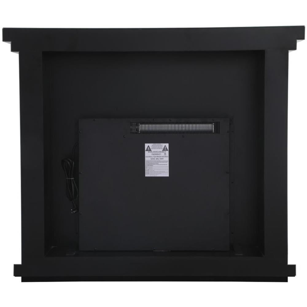 Bowery Hill MDF Clear Electric Fireplace Mantle Rectangular Adjustable LED 47.5" Unassembled