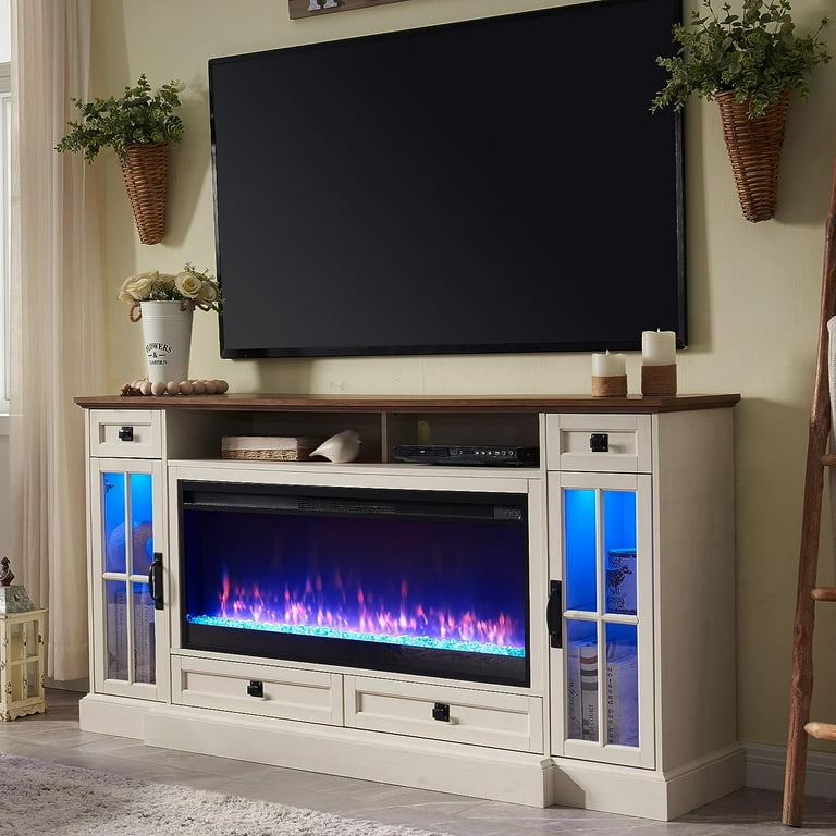 OKD Fireplace TV Stand for TVs up to 80