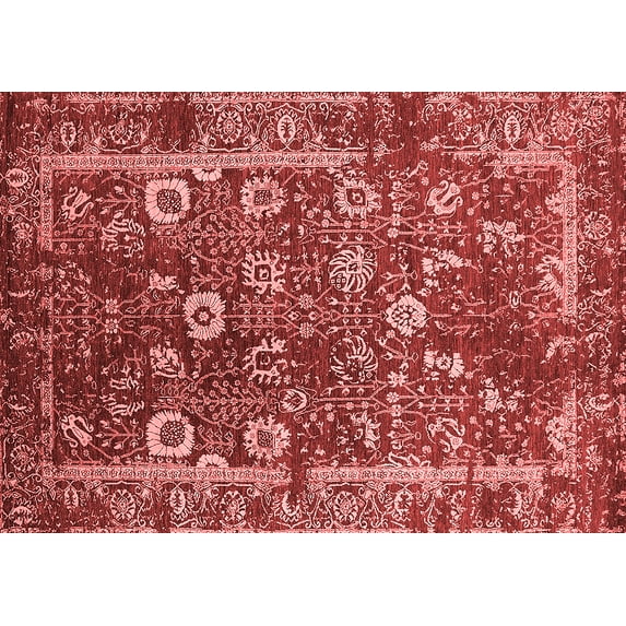 Ahgly Company Indoor Rectangle Oriental Red Industrial Area Rugs, 2' x 5'