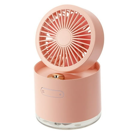 

2-In-1 Humidifier Fan Cool Mist with Night Light Auto Shut-Off Pink