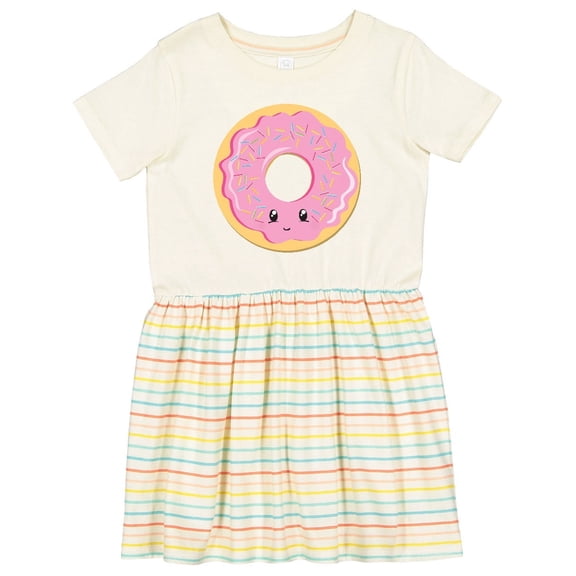 Inktastic Light Pink Donut Girls Toddler Dress