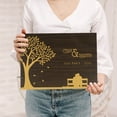 thumbnail image 1 of Darling Souvenir Personalized Engraved Laser Cut Wedding Guest Book Wooden Cover Sign-in Book Registry Guestbook Scrapbook-Y6, 1 of 7