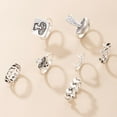 thumbnail image 4 of EGNMCR Rings Colorful Rings For Teen Girls Trendy Gold Signet Enamel Rings 5pcs Stackable Rings 4 rings, 4 of 9