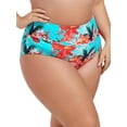thumbnail image 7 of Ocean Blues Women's Plus Size High Waisted Bikini Bottom Full Coverage Swim Bottom, 7 of 7