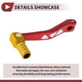 thumbnail image 4 of Folding Motorcycle Gear Shifter Lever for Yamaha TTR 50cc Aluminum Alloy Pedal Shift Lever Arm Red and Gold Tone, 4 of 6