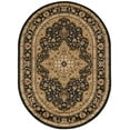 thumbnail image 6 of Traditional Area Rug (6'7'' x 9'6'' Oval) Oriental Black, Gold Living Room Easy to Clean, 6 of 6