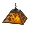 thumbnail image 7 of Meyda Lighting 16'Sq Whispering Pines Pendant, Antique Copper/Amber Mica - 152029, 7 of 7