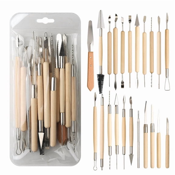 Clay Tools Kit 22 PCS - Pottery Tools, Polymer Sculpting Tool Set, Air Dry Clay Tools, for Adults, Crafting
