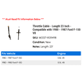 thumbnail image 2 of Throttle Cable - Length 23 Inch - Compatible with 1980 - 1987 Ford F-150 V8 1981 1982 1983 1984 1985 1986, 2 of 2