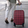 thumbnail image 2 of Red Black Plaid Checkered Pattern Luggage Cover Fashion Suitcase Cover Baggage Covers Fit 25-28 Inch Luggage (Go Travel), 2 of 3