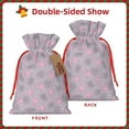 thumbnail image 2 of Pofeuu Flamingo Print Burlap Bags with Drawstrings Drawstring Gift Bags Pouch Bag for Thankgiving Birthday Party Gift Wrapping Treats and Party Favors-Medium, 2 of 9
