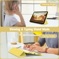 thumbnail image 3 of Fintie Slim Case for iPad (A16) 11th Generation 11 Inch (2025), iPad 10th Generation 10.9 Inch (2022), Shockproof Smart Protective Standing Cover with Clear Back Shell, Yellow, 3 of 9
