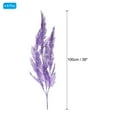 thumbnail image 2 of Uxcell Artificial Palm Leaves Plants Fake Fronds Faux Greenery for Home Party Wedding Decor, Purple 6 Stems, 2 of 5