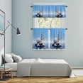 thumbnail image 6 of Lake Stone Kitchen Curtains Valances and Tiers Set of 3 Overlay with Vases Zen Buddhism Tier Curtains and Valance with Rod Pocket for Small Windows, 27.5"x36", 6 of 9