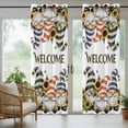 thumbnail image 4 of Dwarf Sunflower Outdoor Curtains for Patio, Bee Retro Waterproof Outside Curtains Privacy Blackout Curtain for Porch Pergola Cabana, 2 Panel 54W x 84L Inch, 4 of 9