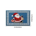 thumbnail image 3 of Nkmbld Christmas Doormat, Xmas Front Door Welcome Mats, Non-Slip Santa Claus Floor Mat, Washable Carpet for Bathroom, Kitchen, Entryway, Blue, 3 of 8