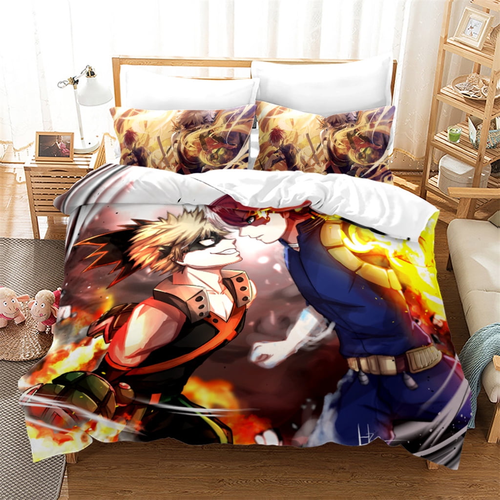 Cool My Hero Academia Bedding Bed Set Twin Full Queen King Size Deku Todoroki Bakugou Action