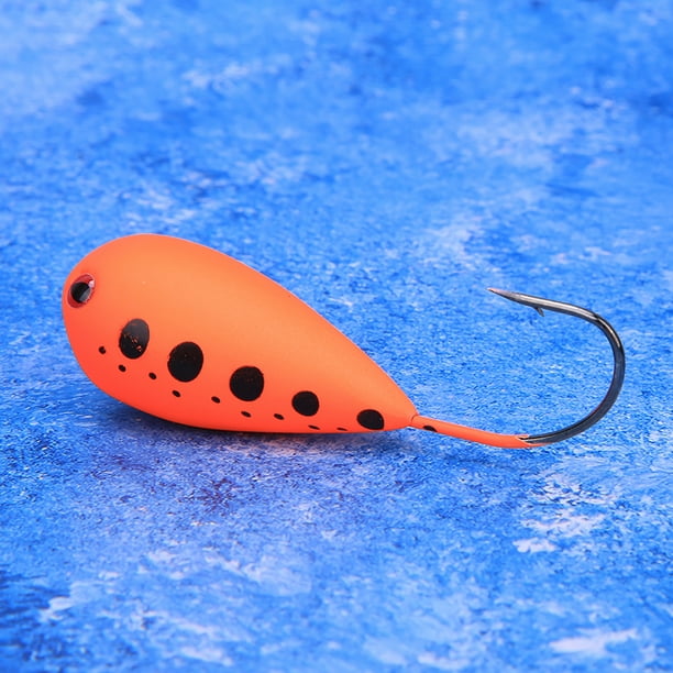 3D Eyes 6 Types Ice Fishing Lures, Single Hook Egg Crank Bait, For