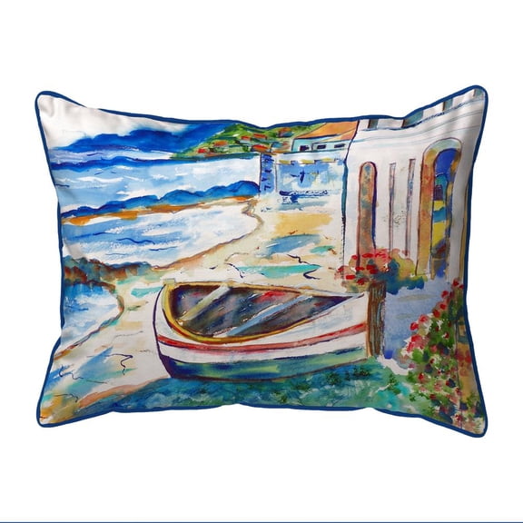 Betsy Drake Interiors Sicilian Shore Extra Large Zippered Pillow 20x24
