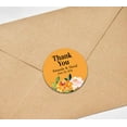 thumbnail image 2 of Darling Souvenir Personalized Bride Groom Names And Date Envelope Seals 45 Pcs Round Rose Floral Thank You Stickers-Pale Orange, 2 of 3