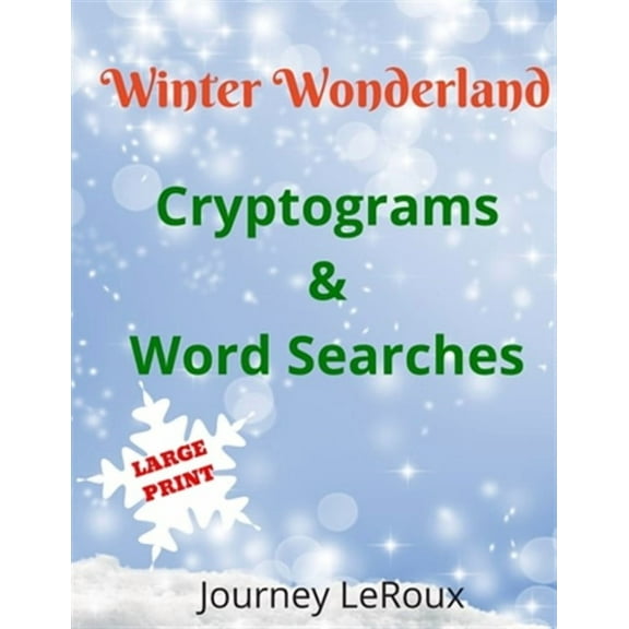 Winter Wonderland: Cryptograms and Word Searches (Paperback)(Large Print)