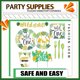 thumbnail image 3 of Ounissouiy Juego de vajilla desechable de 114 piezas, y vaso de toalla de papel, servilletas, tenedores, cucharas, decoraciones para fiesta Kits de decoración para fiestas, 3 of 6