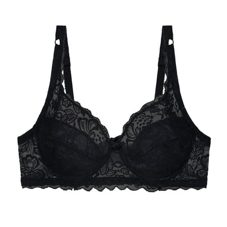 knqrhpse Bralettes for Women Wireless Bras Cotton Bras Women s Summer Thin Up Bra Without Ring Seamless Comfortable Thin Small Chest Sleeping Bra Tshirt Bras Balconette Bras Black 75C