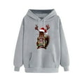 thumbnail image 5 of FDGIU 2025 Women's Funny Ugly Xmas Hooded Sweatshirt - Loose Fit Long Sleeve Pullover, Cute Holiday Graphic Print, 5 of 5