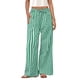 thumbnail image 1 of Pantalones de pijama PRETTYGARDEN para mujer, pierna ancha, algodón a rayas, 1 of 9