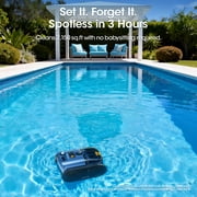 Seauto SAT25 Cordless Robotic Pool Vacuum Cleaner, 180W 4800 GPH, Sonar Navigation, Wall Climbing, IP68 Waterproof, 150 Mins Runtime for Inground & Above Ground Pools Up to 2150 sq.ft