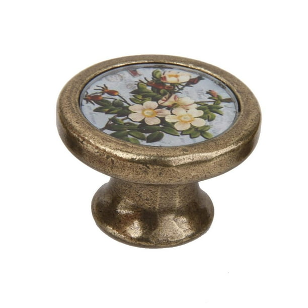 Shabby Chic - Perilla forma forma forma Para pequeña sala, Cajón, Puerta, Cajón, Manija, Extractor De Hardware, Flores 03 perfecl Armario Armario Asa