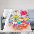 thumbnail image 1 of Vintage Umbrella Art Throw Blanket, Anti-Pilling Ultra-Soft Micro Fleece Cover Blanket for Bed Sofa, for All Seasons, 50"x40", 1 of 9
