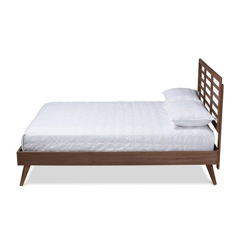 Baxton Studio Calisto Mid-Century Modern Walnut Brown Finished Wood Full Size Platform Bed Baxton Studio Calisto Mid-Century Modern Walnut Brown Finished Wood Full Size Platform Bed