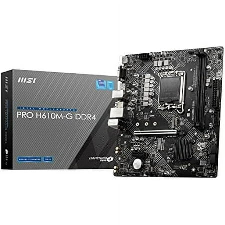 MSI PRO H610M-G DDR4 Motherboard Micro-ATX [Equipped with Intel H610 Chipset] 12th Generation CPU (LGA1700) Compatible MB5701 Black